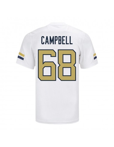 Georgia Tech Adidas Football Student Athlete 68 Bobby Campbell White Football Jersey Faites des économies