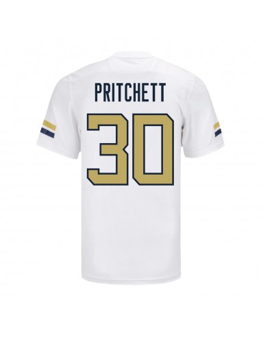 Georgia Tech Adidas Football Student Athlete 30 Lawson Pritchett White Football Jersey en linge