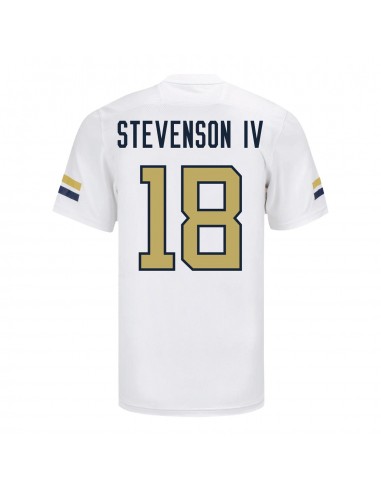 Georgia Tech Adidas Football Student Athlete 18 Troy Stevenson IV White Football Jersey les ligaments