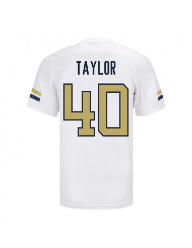 Georgia Tech Adidas Football Student Athlete 40 Joshua Taylor White Football Jersey prix