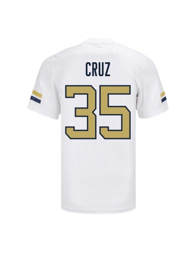 Georgia Tech Adidas Football Student Athlete 35 Jacob Cruz White Football Jersey français