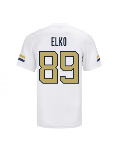 Georgia Tech Adidas Football Student Athlete 89 Chris Elko White Football Jersey soldes