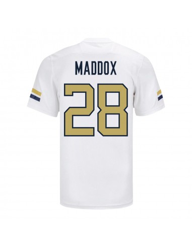 Georgia Tech Adidas Football Student Athlete 28 Trelain Maddox White Football Jersey le des métaux précieux