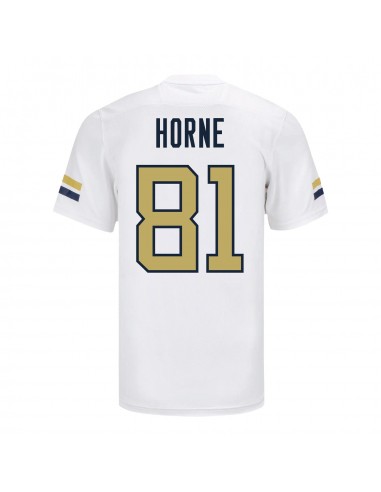 Georgia Tech Adidas Football Student Athlete 81 Trey Horne White Football Jersey Les êtres humains sont 