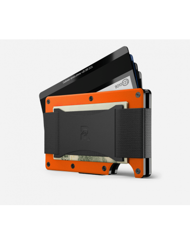 Basecamp Orange | Aluminum Minimalist Wallet - Cash Strap les ligaments