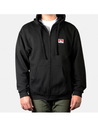 Hooded Full Zip Sweatshirt: Black Fin de série