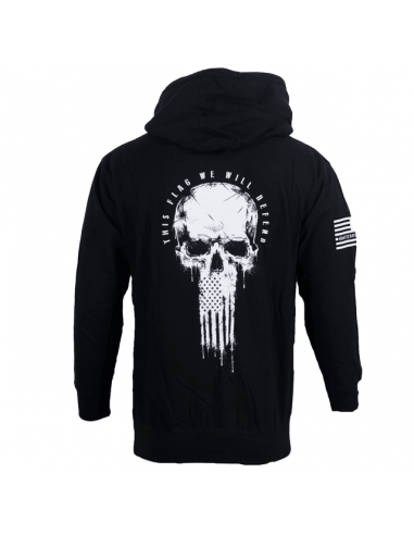 Flag Skull Po Hood - Black de pas cher