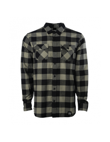 Midweight Freightline Flannel, Olive & Black basket pas cher