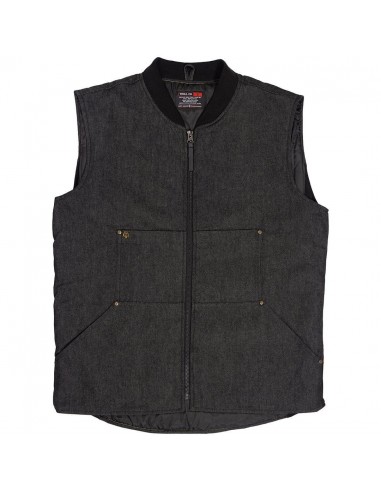 Harrison Denim Vest: Black france