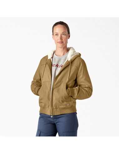 Women's Fleece Lined Duck Canvas Jacket - Rinsed Nubuck solde