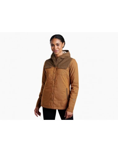 Women's Artisan Hooded Shirtjak - Dark Khaki En savoir plus