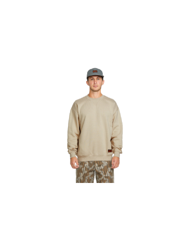 Operators Crew Sweatshirt, Light Khaki les muscles